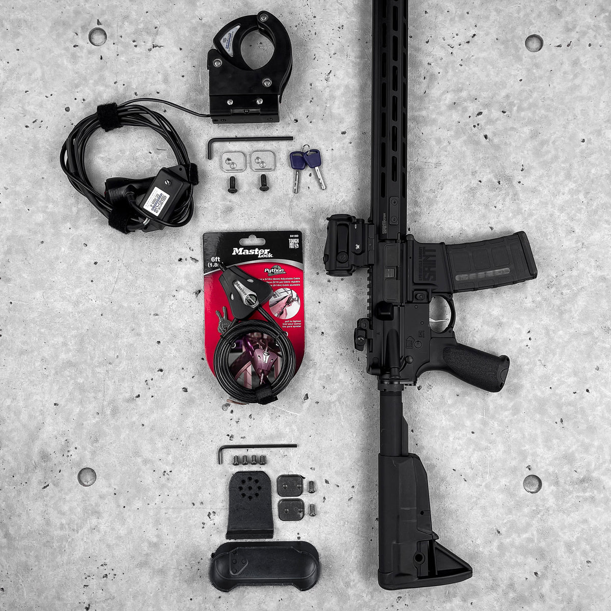 Locking Rifle Rack - SC-6 Mount + RMP™ Buttstock Cup Kit