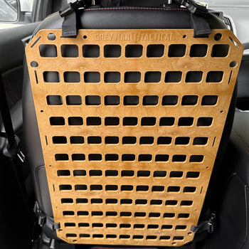 The Tactical MOLLE Car Seat Organizer is just a really cool product. You  can attach any MOLLE attachment to the organizer …