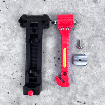 Window Hammer & Seatbelt Cutter + RMP™ Backer Plate