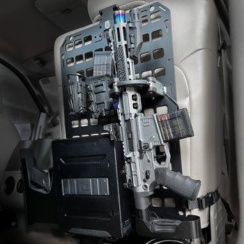 Police Car Cabin Rifle Rack #303 - Vehicle Locking Rifle Rack + Pistol Safe RMPX™ Package